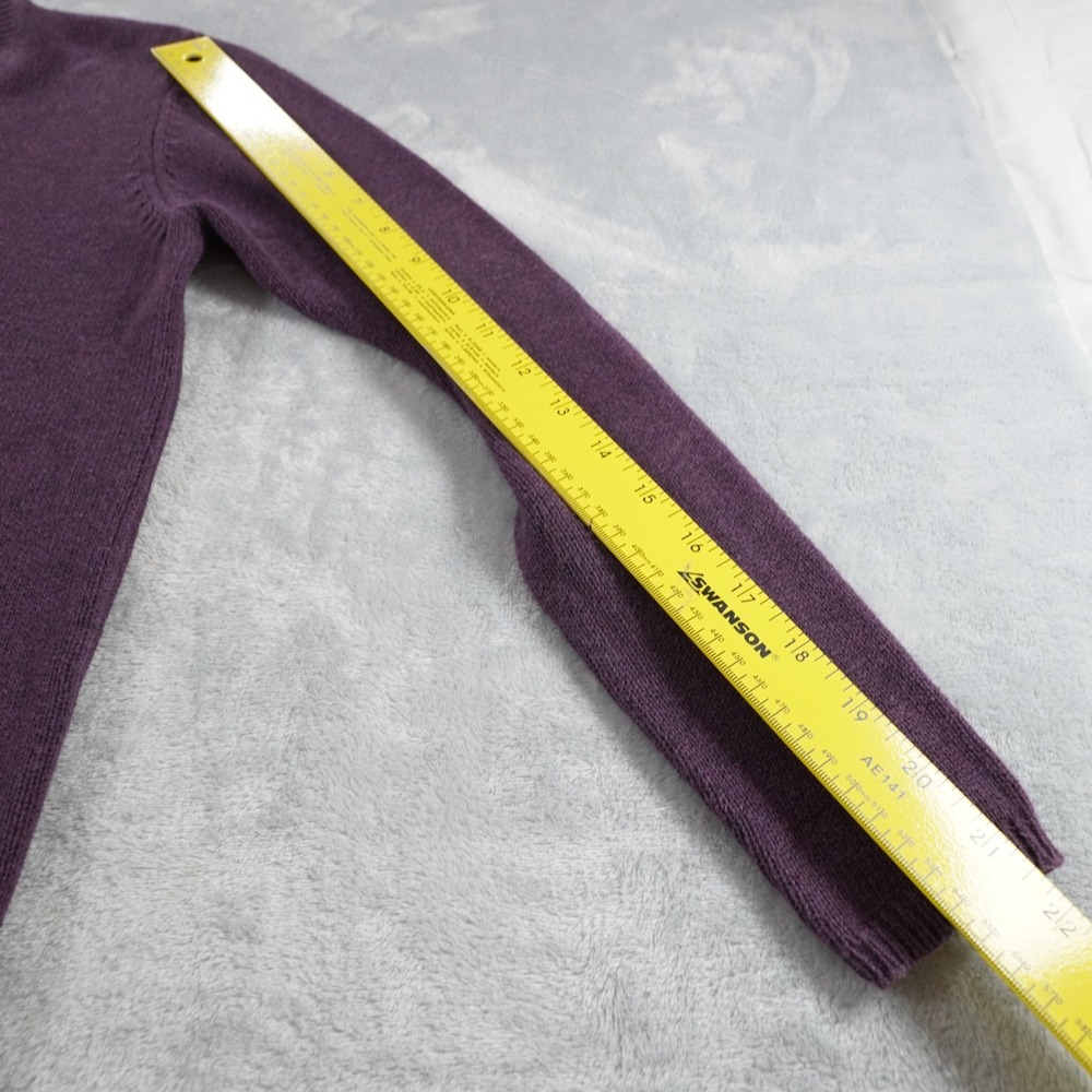 Vintage Embroidered Cardigan Sweater Petite XS Purple Cottagecore Whimsigoth Y2K - Picture 9 of 14